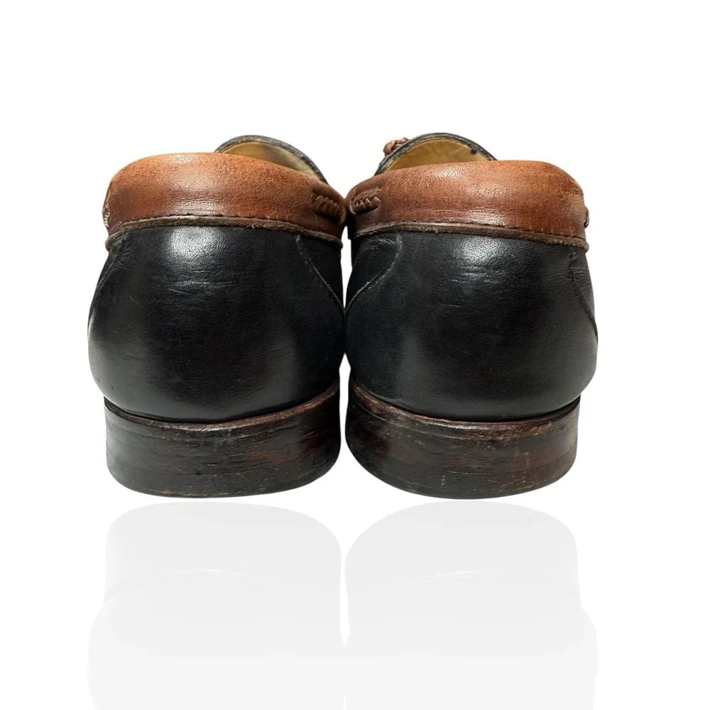 Allen Edmonds Woodstock 9D Black Brown Leather Kiltie‎ Tassel Loafer Shoes USA